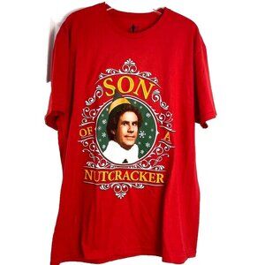 Elf “Son Of A Nutcracker” Red Unisex T Shirt Size XL CHRISTMAS